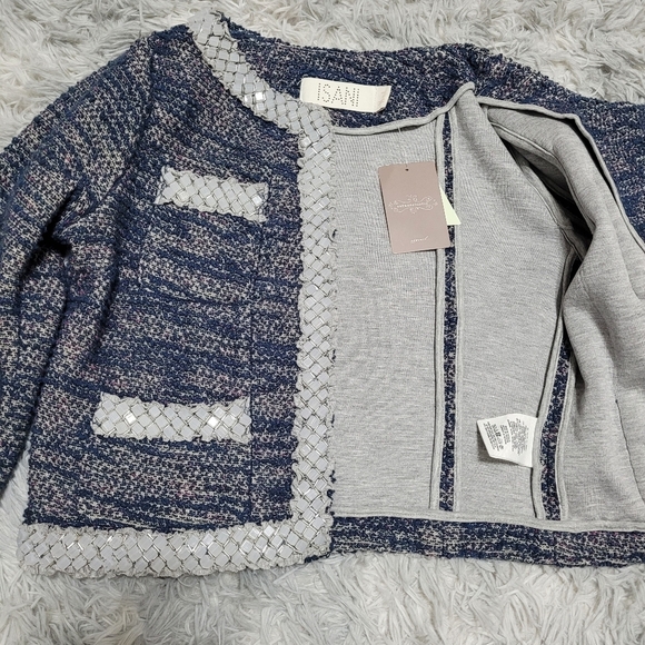 NWT Anthropologie Isani Massey Cropped Tweed Beaded Trim Jacket, Small - Picture 5 of 5